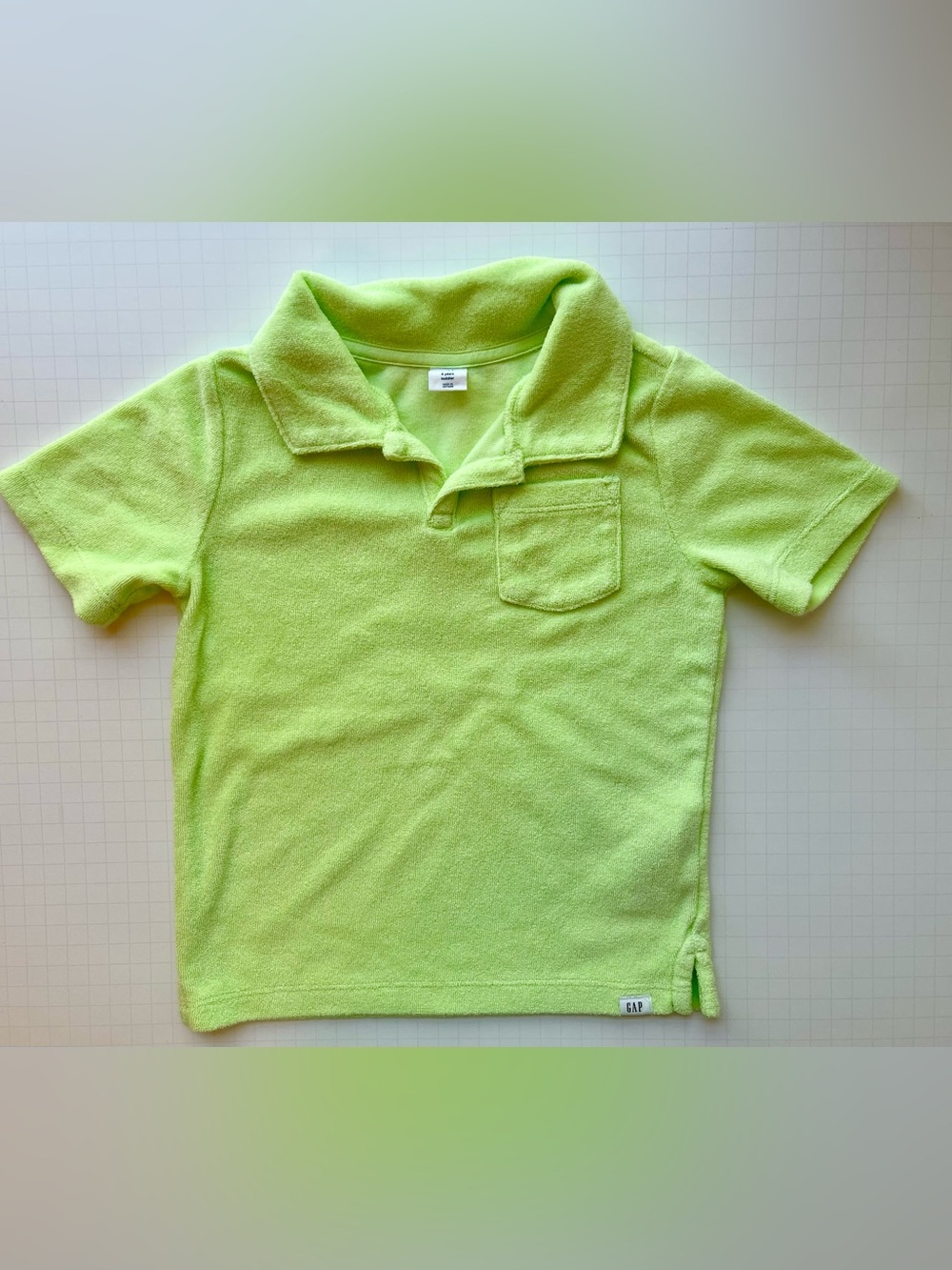 GAP Boys Lime Green Terry Polo Shirt